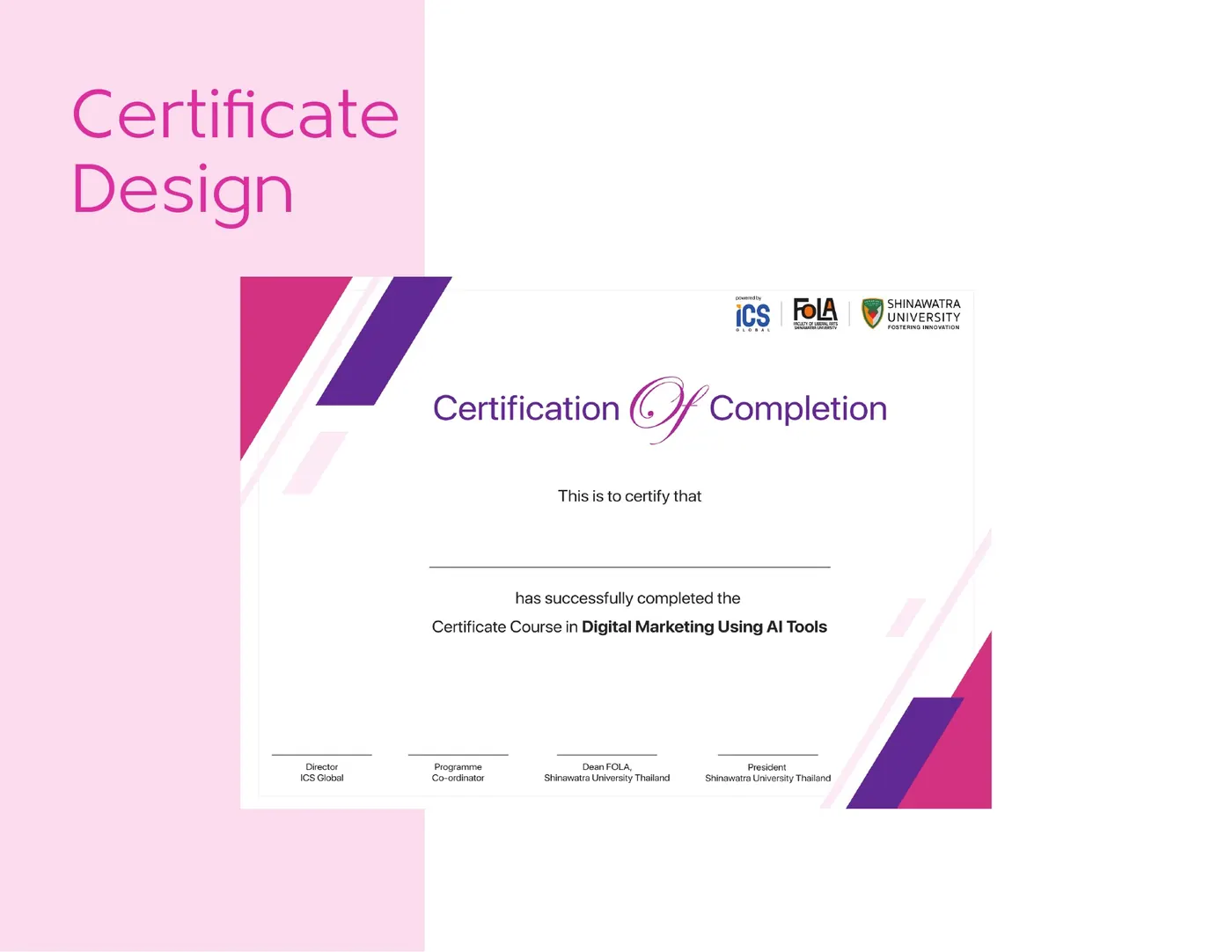 Course certificate
