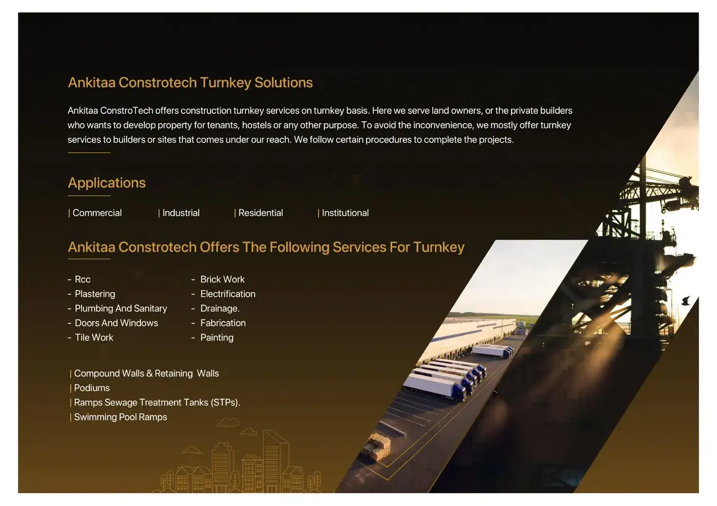 Ankitaa Constrotech brochure spread