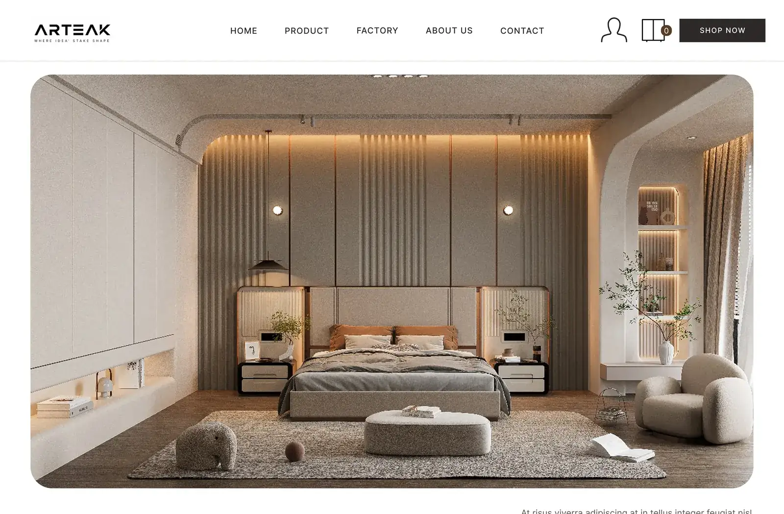 Arteak homepage hero