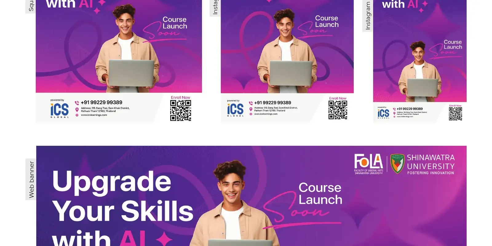 Course web banners and social posts