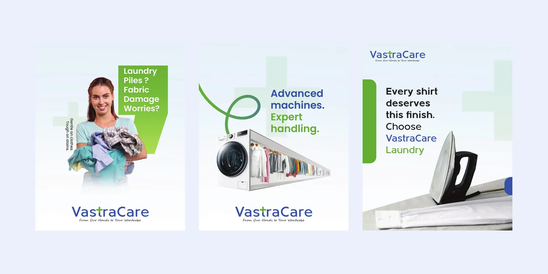 Three VastraCare social ads